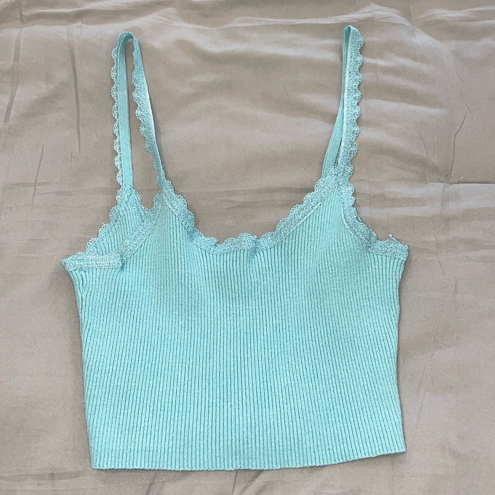 Lottie Moss Blue Cropped Tank